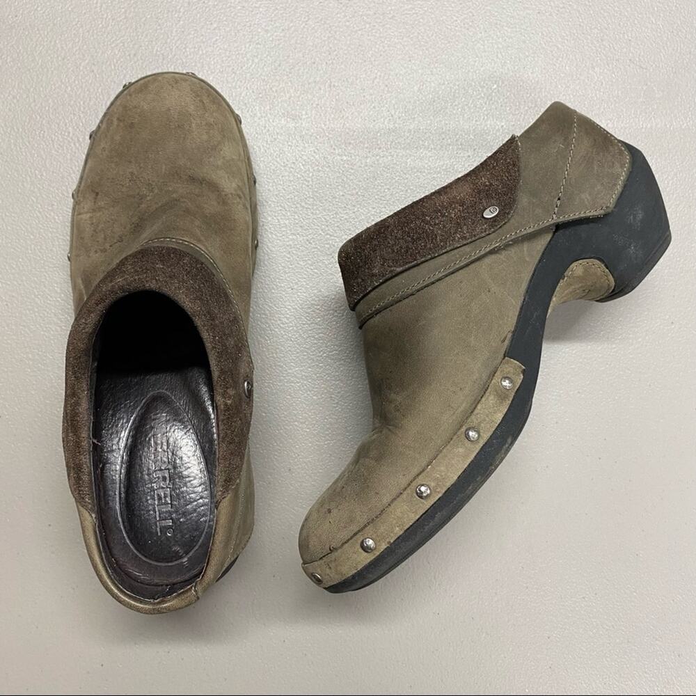 Merrell Leather Shoe Drizzle Brpwm Mule Clogs Heel Round Toe Womens US Size 8